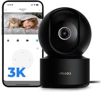 C22 Cámara De Interior - Fhd 3k Cámara De Seguridad Wifi 2.4g Con Conexión De Enchufe Para Monitor De Bebé/Mascotas Con Aplicación Para Teléfono, Cámara Para Mascotas Black