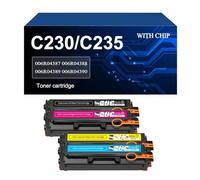 C230 C235 Cartouche De Toner avec Puce Compatible avec L'imprimante pour Xerox C230 C235, Toner À Haut Rendement 006R04387 006R04388 006R04389 006R04390(4 Color)