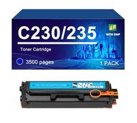 C230 Cartouche De Toner Compatible pour Xerox C230 C235, 3500 Pages | 006R04391 006R04392 006R04393 006R04394 cartouches de toner de remplacement pour imprimante C230 C235,Cyan-1 Pack