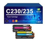 C230 Remplacement De La Cartouche De Toner pour Xerox C230 C235, avec Puce | 006R04383 006R04384 006R04385 006R04386 cartouches de toner compatibles pour Xerox C230 C235, 1500 pages,4 colors-1 Set