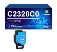 C2320K0 C2320C0 C2320M0 C2320Y0 Cartouches De Toner Compatibles avec pour Lexmark C2325 MC2325 C2425 MC2425 MC2535 Et MC2640,Cyan-1 Pack