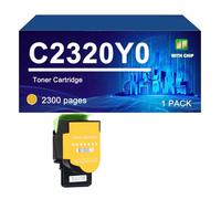C2320K0 C2320C0 C2320M0 C2320Y0 Cartouches De Toner Compatibles avec pour Lexmark C2325 MC2325 C2425 MC2425 MC2535 Et MC2640,Yellow-1 Pack