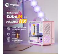 C24 Sugar Cube Mechanic Master, version Air et VopeC, mini châssis de bureau portable, boîtier d'ordinateur ITX avec verre du Guatemala Pure White Air TypeC
