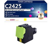 C2425 Cartouches de Toner Haute Capacité Compatibles pour Lexmark C2325 MC2325 C2425 MC2425 MC2535 MC2640 Imprimantes, Différentes Spécifications Disponibles,Yellow