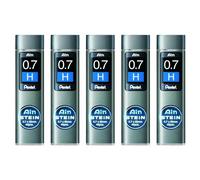 [C277-H-5] Pentel Lot de 5 Etuis de 40 mines 0,7 mm AIN STEIN C277 dureté H