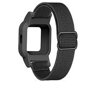 C2D JOY Bracelet élastique réglable en nylon compatible avec la montre Garmin Vivofit Jr3 (Noir)