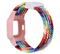 C2D JOY Bracelet en nylon tressé compatible avec Garmin Vivofit Jr. 3 bandes de montre sport avec fermoir - Noir