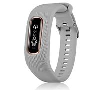 C2D JOY Bracelet en TPU compatible avec Garmin Vivosmart 4, tracker d'activité et de fitness (Gris) Taille L