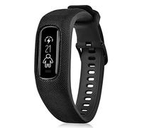 C2D JOY Bracelet en TPU compatible avec Garmin Vivosmart 4, tracker d'activité et de fitness (noir) Taille M