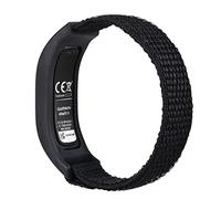 C2D JOY Bracelets de rechange en maille de nylon compatibles avec Garmin Vivofit 4 avec étui (M, noir)