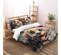 C2db206ac04bc26bb3289b564620e3c5Literie Housses De Couette Ensemble Simple 3D Enfant 2 Pièces Facile 2 Taie D’Oreiller King(220x240cm) Fermeture Éclair pour