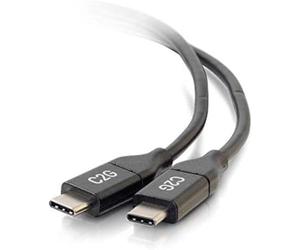 C2G 1,8 M CÂBLE USB-C vers USB-C 2.0 MÂLE vers MÂLE (3 A) - Câbles USB (1,8 m, USB C, USB C, 2.0, 480 Mbit/s, Noir)