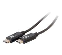 C2G 1.8m (6ft) USB C Cable - USB 2.0 (3A) - M/M USB Type C Cable - Black - Câble USB - USB-C (M) pour USB-C (M) - USB 2.0 - 3 A - 1.8 m - noir