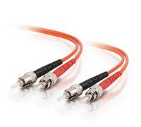 C2G 1 m St-St 50/125 OM2 Duplex Multimode PVC Fibre Optic Cable 10 m Orange