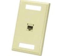 C2g 1-port Cat5e Rj45 Configured Wall Plate - Ivory - 1 X