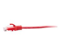 C2G 1ft (0.3m) Cat6a Snagless Unshielded (UTP) Slim Ethernet Network Patch Cable - Red - Cordon de raccordement - RJ-45 (M) pour RJ-45 (M) - 30 cm - 4.8 mm - UTP - CAT 6a - moulé, sans crochet -...