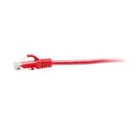 C2G 1ft (0.3m) Cat6a Snagless Unshielded (UTP) Slim Ethernet Network Patch Cable - Red - Cordon de raccordement - RJ-45 (M) pour RJ-45 (M) - 30 cm - 4.8 mm - UTP - CAT 6a - moulé, sans crochet -...