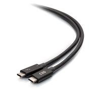 C2G 2.5ft Thunderbolt 4 USB C Cable - USB C to USB C - 40Gbps - M/M - Câble Thunderbolt - USB-C (M) pour USB-C (M) - USB 3.2 / DisplayPort 2.1 / Thunderbolt 4 - 30 V - 76 cm - Alimentation USB...