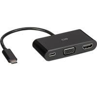 C2G 26884 Adaptateur convertisseur USB-C vers HDMI et VGA avec Power Delivery - Noir - Adaptateur vidéo Externe - USB-C - D-Sub, HDMI - Noir