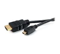 C2G 42508 Câble HDMI vers Micro HDMI haute vitesse avec Ethernet, Noir (1,6 pieds, 0,5 mètres)