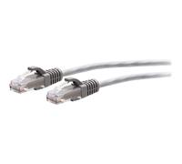 C2G Câble de raccordement Ethernet fin Cat6a non blindé (UTP) avec protection anti-accrochage de 1,5 m - Gris