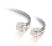 C2G 5m RJ11 6P4C Straight Modular Cable câble de signal Gris