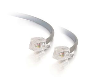 C2G 5m RJ11 6P4C Straight Modular Cable câble de signal Gris