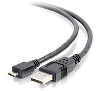 C2G 6.6FT USB Type-A Homme à Micro USB Type-B Câble mâle - Noir