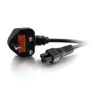 C2G 80603 câble électrique Noir 3 m Coupleur C5 BS 1363 - Cables électriques (3 m, Male connector / Male connector, Coupleur C5, BS 1363, 250 V, Noir)