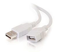C2G 81572 3M USB 2.0 A Male to USB 2.0 A Female White USB Extension Cable 3M Whi