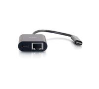 C2G 82408 Station d'accueil USB 3.2 Gen 1 Type-C Noir : 1x USB Type-C (60W Power Delivery), 1x RJ-45 Gigabit Ethernet, Boîtier PVC, 0-45°C