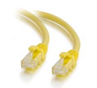 C2G 82416 Câble de Brassage - RJ-45 (M) vers RJ-45 (M) - 5 m - UTP - Cat 5e - Booted, Snagless - Noir (‿) Jaune