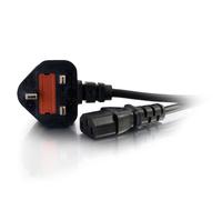 C2G 88513 2 Metre UK Power Cable (IEC320C13 to BS 1363) 6 Foot Kettle Lead/Power
