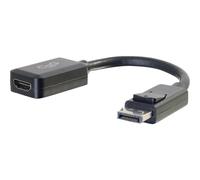C2G 8in DisplayPort to HDMI Adapter - DP to HDMI Adapter - 1080p - Black - M/F - Adaptateur vidéo - DisplayPort mâle pour HDMI femelle - 20.3 cm - blindé - noir