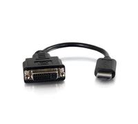 C2G Adaptateur HDMI mâle vers DVI-D femelle Single Link - Résolution max. 1920x1080, Longueur 0.203m, Impédance 100 Ohm, PVC, AWG 32, Noir