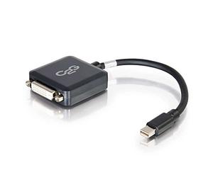 C2G Adaptateur Mini DisplayPort mâle vers DVI-D Single Link femelle Noir 20 cm Compatible avec Apple MacBook, Mac Mini, Mac Pro, Microsoft Surface Pro, Dell XPS et plus