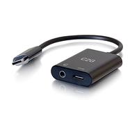 C2G Adaptateur multiport USB-C vers AUX (3,5 mm) avec Alimentation jusqu'à 100 W