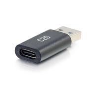 C2G Adaptateur USB C Femelle vers USB A mâle SuperSpeed USB 5 Gbit/s, Compatible avec Smartphones, tablettes et Ordinateurs Portables