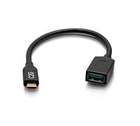 C2G Adaptateur USB-C mâle vers USB-A femelle – USB 3.2 Gen 1 5 Gbit/s, 15 cm, noir