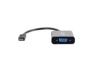 C2G Adaptateur USB-C vers VGA 1920x1200 Noir, USB 3.1 Gen 1, Tension d'entrée 30V, Température Opération 0-50°C, Réf 88843