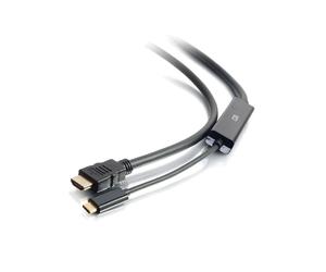 C2G Adaptateur Vidéo USB-C vers HDMI 1.8m, 4K 60Hz, Connecteurs Mâle-Mâle, Contacts Nickel, Chipset PS176/VL100, RoHS2, Noir