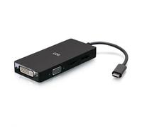 C2G C2G54454 câble vidéo et adaptateur USB Type-C DVI + VGA + DisplayPort + HDMI Noir