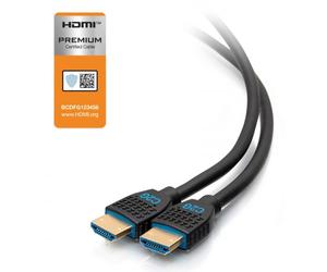 C2G Câble 1,8 m HDMI® Premium, haut débit, série de performance- 4K 60 Hz encastrable dans le mur, certifié CMG (FT4)