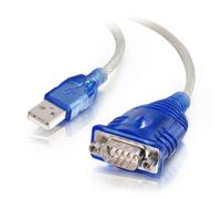 C2G Câble adaptateur USB vers DB9 série 0,45 m Bleu Compatible Windows 98SE/ME/2000/XP/Vista 81632