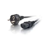 C2G Câble d'alimentation 5m Noir CEE7/7 Mâle vers Coupleur C13 Femelle - 88546 - 5 mètres - Noir