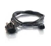 C2G Universal Power Cord - Câble d'alimentation - power CEE 7/7 (M) pour power IEC 60320 C13 - 2 m - connecteur à 90°, moulé - noir - Europe