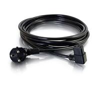 C2G Câble d'alimentation à 90 degrés 16 AWG de 5 Mètres (IEC320C13R vers CEE 7/7 Schuko) Câble PC à angle droit de 15 pieds, Moniteur et appareil, Noir
