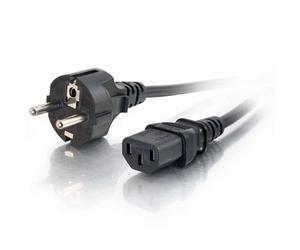 C2G Câble d'alimentation de 10M (IEC320C13 à CEE 7/7 Schuko) 30 pi Convient pour PC, Moniteurs, Appareils électroménagers. Cordon d'alimentation, Noir