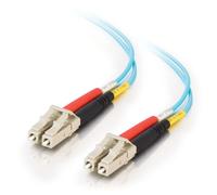 C2G Câble de raccordement en fibres optiques multimodes LC-LC 50/125 OM3 Duplex PVC (LSZH) 10 Gbit de 3 M - Aqua