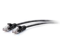C2G Câble de raccordement Ethernet fin Cat6a non blindé (UTP) avec protection anti-accrochage de 2,1 m - Noir